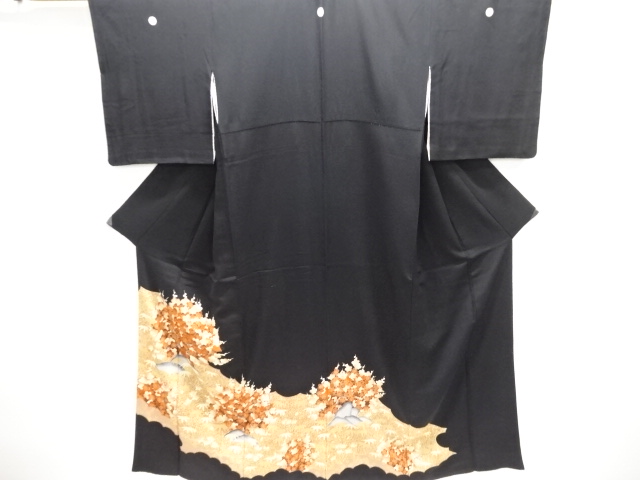 JAPANESE KIMONO / TOMESODE / EMBROIDERY / BALLOON FLOWER